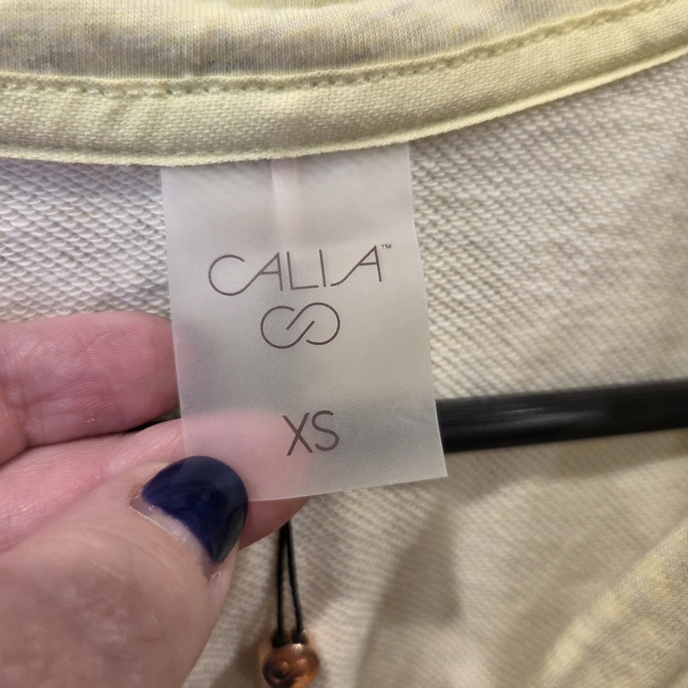 CALIA by Carrie Underwood Split Neck Hoodie Light Green Heather XS NWT - Picture 3 of 12